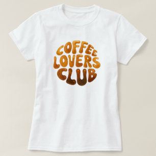 T-shirt Coffee Lovers Club Wall Art, Typographie Whimsical