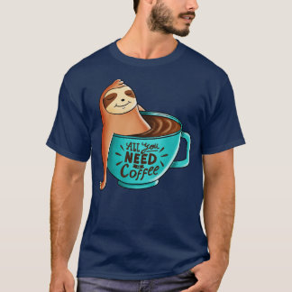 T-shirt Coffee Sloth1