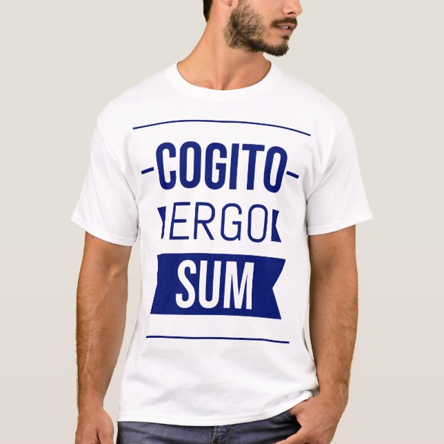T-shirt Cogito ergo sum - phrase latine (Devant)