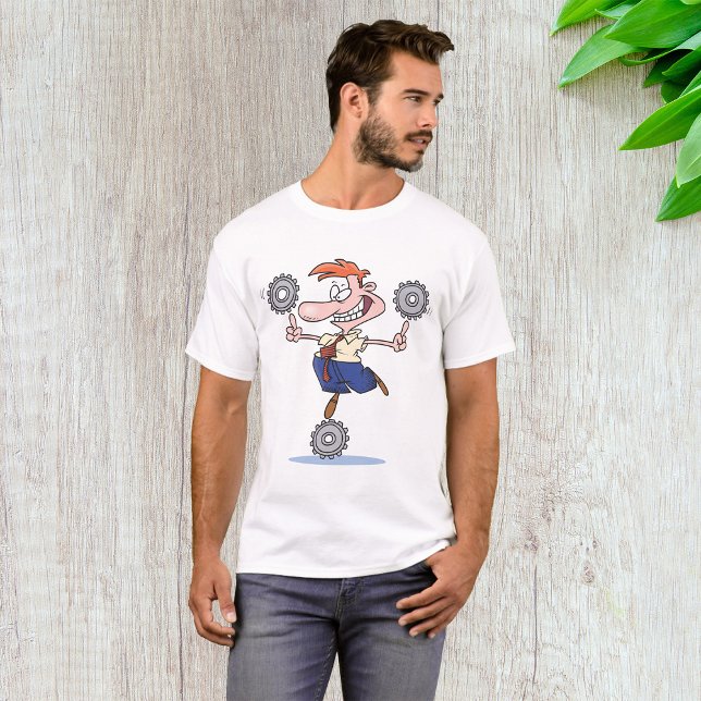 T-shirt Cogs de l'équilibre des hommes (Créateur téléchargé)