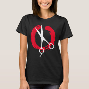 T-shirt Coiffeur Amour Sèche-Cheveux Ciseaux Barber Cheveu
