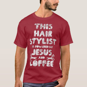 T-shirt coiffeur coiffeur Jésus Dieu foi vintage