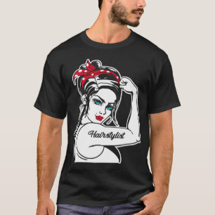 T-shirt Coiffeur Coiffeur Rosie Le Riveter Pin Up