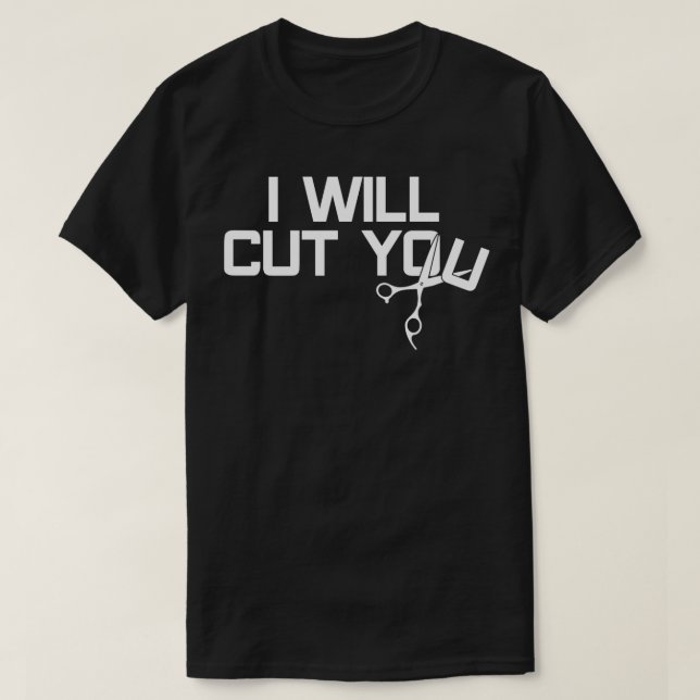 T-shirt Coiffeur coupe cheveux (Design devant)
