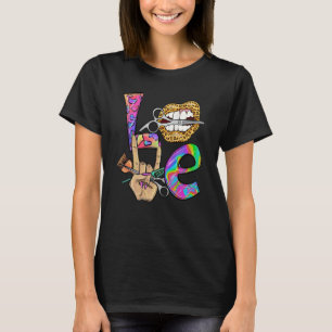 T-shirt Coiffeur Styliste Coiffeur Aimer avec lèvres Queen