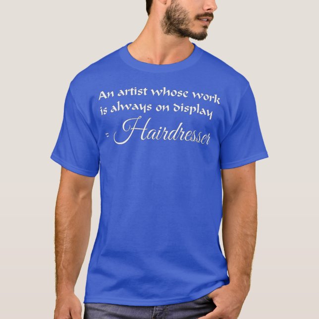 T-shirt Coiffeuse pour coiffeurs (Devant)