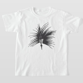 T-shirt Coiffure Tribale Abstraite Noir Blanc Art Tatouage