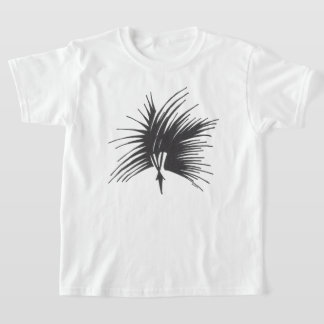 T-shirt Coiffure Tribale Abstraite Noir Blanc Art Tatouage