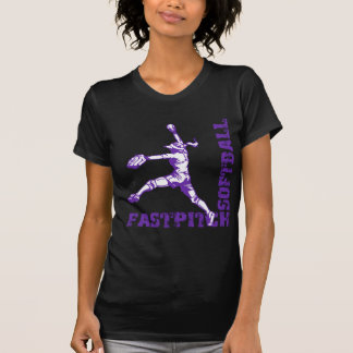 T-shirt Coin de Fastpitch, pourpre