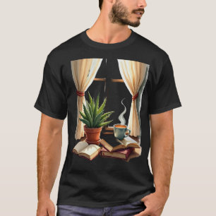 T-shirt Coin lecture de parent de plante Succulente et liv