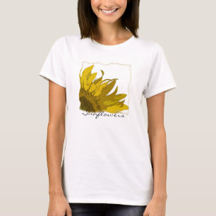 T-shirt Coin tournesol jaune 