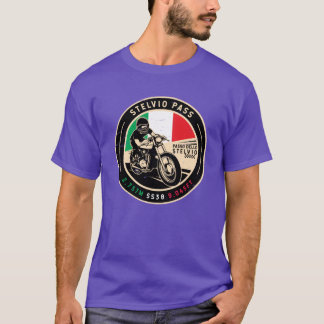 T-shirt Col du Stelvio Passo Dello Stelvio famille de moto