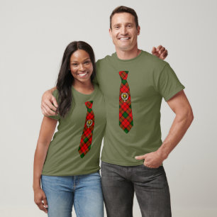T-shirt Col Scottish Badge & Tartan Cravate