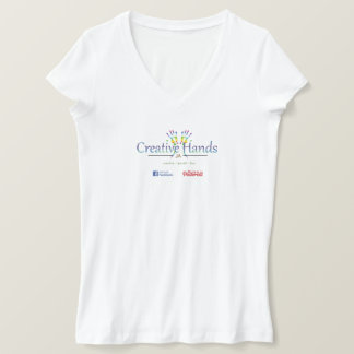 T-shirt col V JA à mains créatives