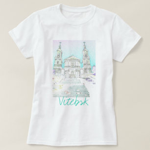 T-shirt col Vitébsk Biélorussie Architecture d'égl
