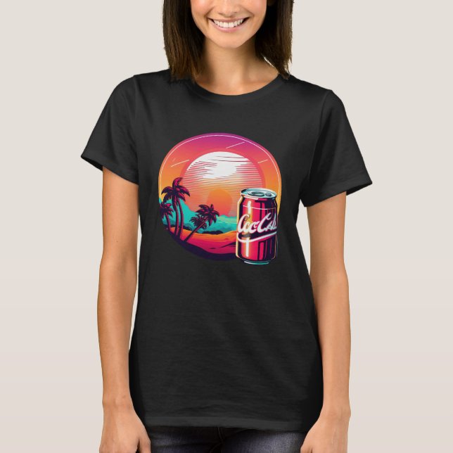 T-shirt Cola Synthwave 80s Retrowave Aesthetic (Devant)