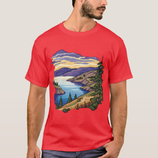 T-shirt Coldstream Vernon lac Kalamalka Okanagan Dessin 