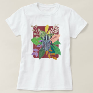 T-shirt Coléoptère bleu aquarelle