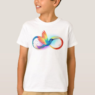 T-shirt Colibri arc-en-ciel avec symbole Infinity