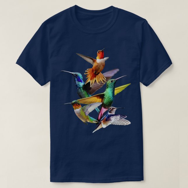 T-shirt Colibri en vol Colibri cadeau I Love Humm (Design devant)