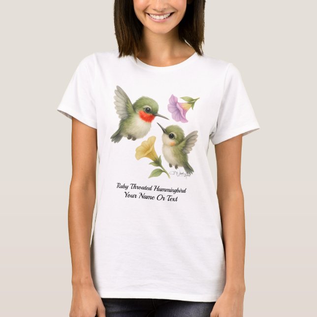 T-shirt Colibri flamboyant Ruby Throsé (Devant)