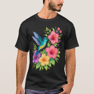T-shirt Colibri Fleurs Tropicales - Oiseau Floral