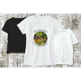 T-Shirt Colibri Herbe aux Papillons