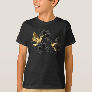T-shirt Colibri noir et or