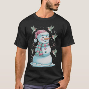 T-shirt Colibris Et Snowman Pour Amoureux des animaux