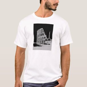 T-shirt Colisée noire et blanche