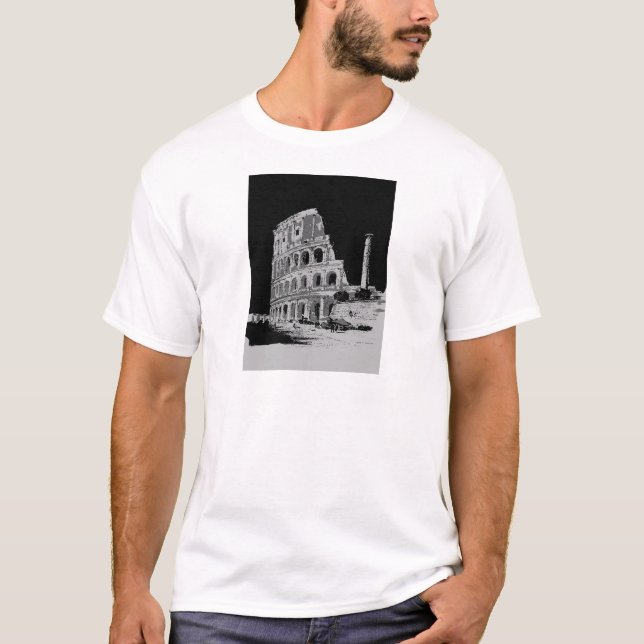 T-shirt Colisée noire et blanche (Devant)