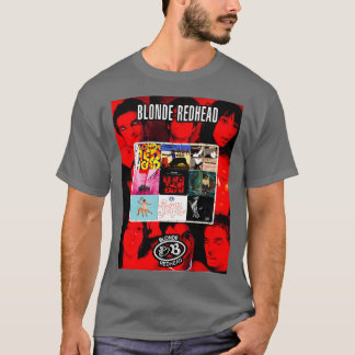 T-shirt Collage à tête rouge blonde