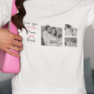 T-shirt Collage Couple Photo & Citation Romantique À La Lu