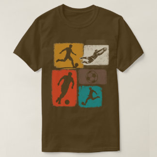 T-shirt Collage d'action de football vintage