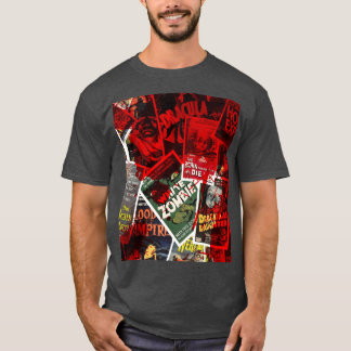 T-shirt Collage de films d'horreur vintage caesium boy
