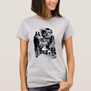 T-shirt Collage de la main noire et du crâne