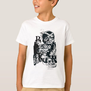 T-shirt Collage de main noire et de crâne