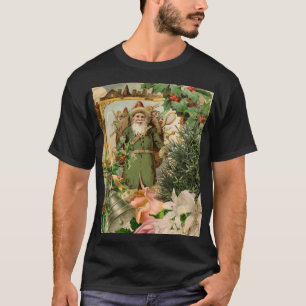 T-shirt Collage de Noël Santa Vert Ancien Monde Antique
