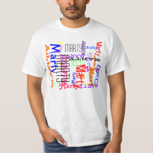 T-shirt Collage de noms répétitifs