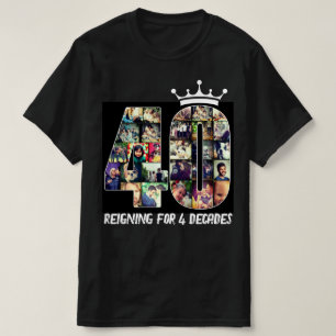T-shirt Collage de numéro de photo personnalisé 40 couronn