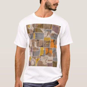 T-shirt Collage de patchwork, motif de mixage de courtepoi