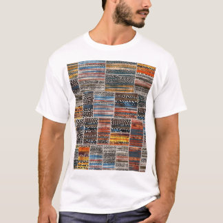 T-shirt Collage de patchwork : Motif de surface composée