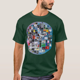 T-shirt Collage de pédale de guitare