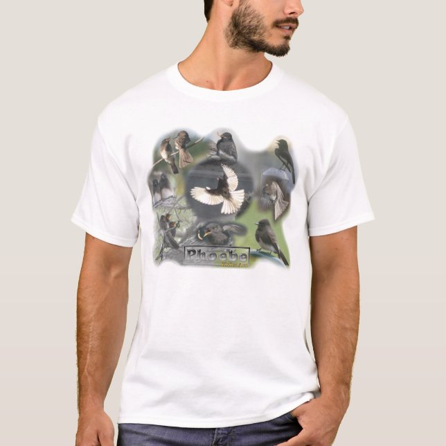 T-shirt Collage de photo d'oiseaux de Phoebe (Devant)