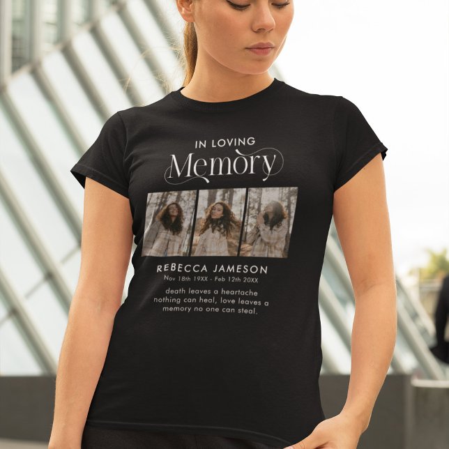 T-shirt Collage de photos commémoratives 'En mémoire d'amo (Créateur téléchargé)