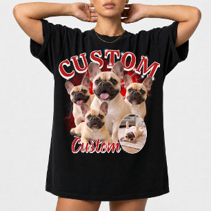 T-shirt Collage de photos de chien personnalisé, animal de