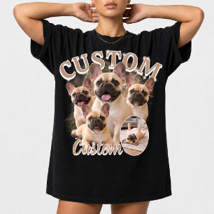 T-shirt Collage de photos de chien personnalisé de style b