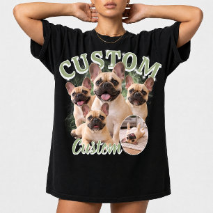 T-shirt Collage de photos de chien personnalisé de style b