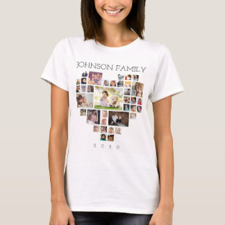 T-shirt Collage de photos de famille (Personnaliser la pho