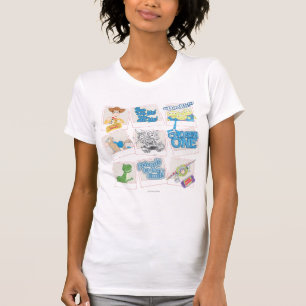 T-shirt Collage de photos de l'histoire de jouets